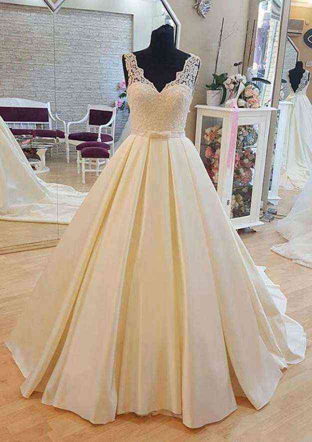 slim fit dress slacks Gold Satin Corset Gown with Rhinestone Straps and Leg Slit main image 0
