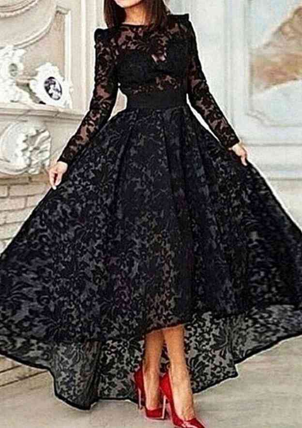 celebrity black lace dress Black Blake Lively Little Black Dress Lace Prom Celebrity Evening Dres –  Hoprom main image 1