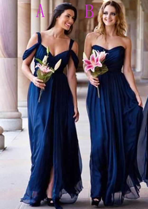 A-Line/Princess Sweetheart Sleeveless Floor-Length Pleated Bridesmaid Dresses with Lace-Up