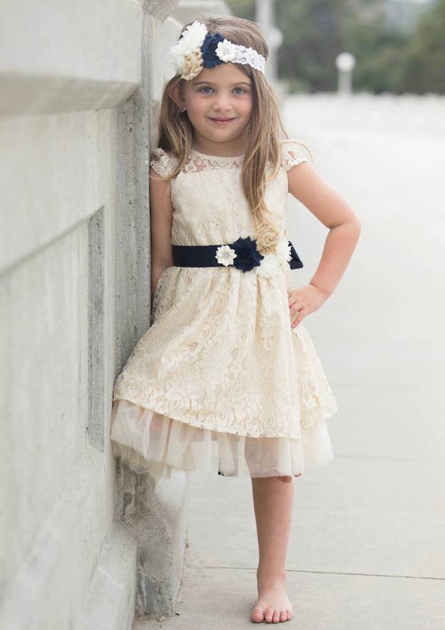 sachin and babi light blue dress TT_5858s_CHA - Baby Dress - Champagne Puff Sleeve Dress with Floral  Embroidered Bodice - Tip Top Kids - Flower Girl Dresses main image 0