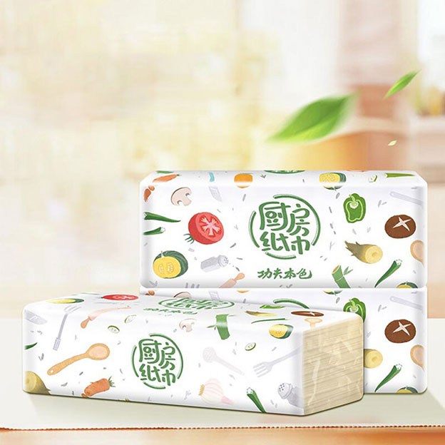 Multifunctional Kitchen Paper Absorbent Oil-absorbent Paper Towel Bamboo Pulp Pumping-out Paper