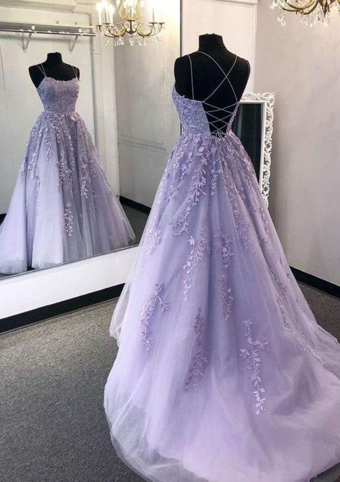 Ball Gown Tulle Long Floor Length Prom Dress Prom Dresses Stacees