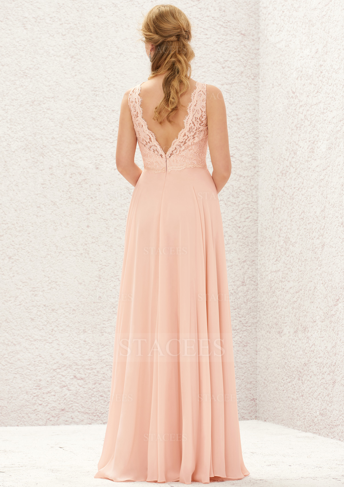 knee length dresses for ladies Neptune Lace Dress in Peach, Sweet Party & Bridesmaid Dresses from Spool  72 main image 0