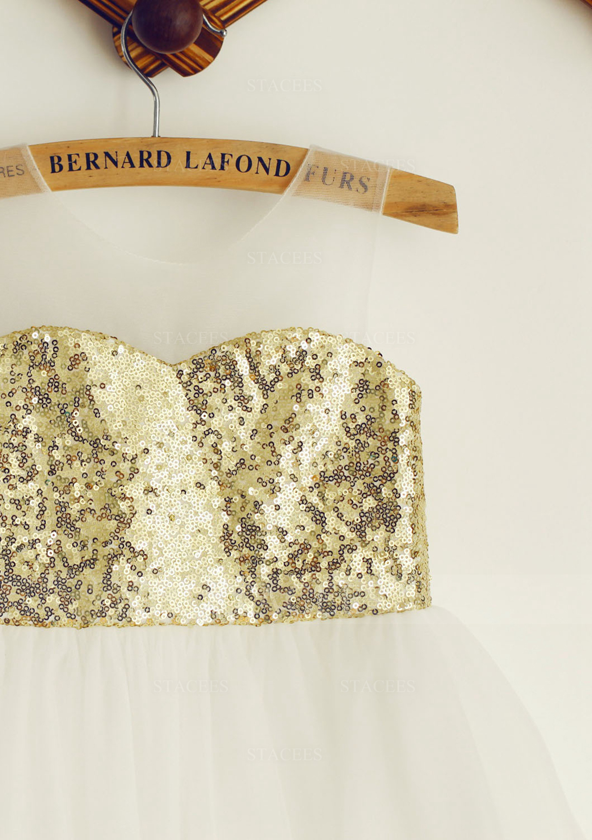 slim fit dress slacks Gold Sequin V-Neck Floor Length Mother of The Bride or Groom Dress main image 1