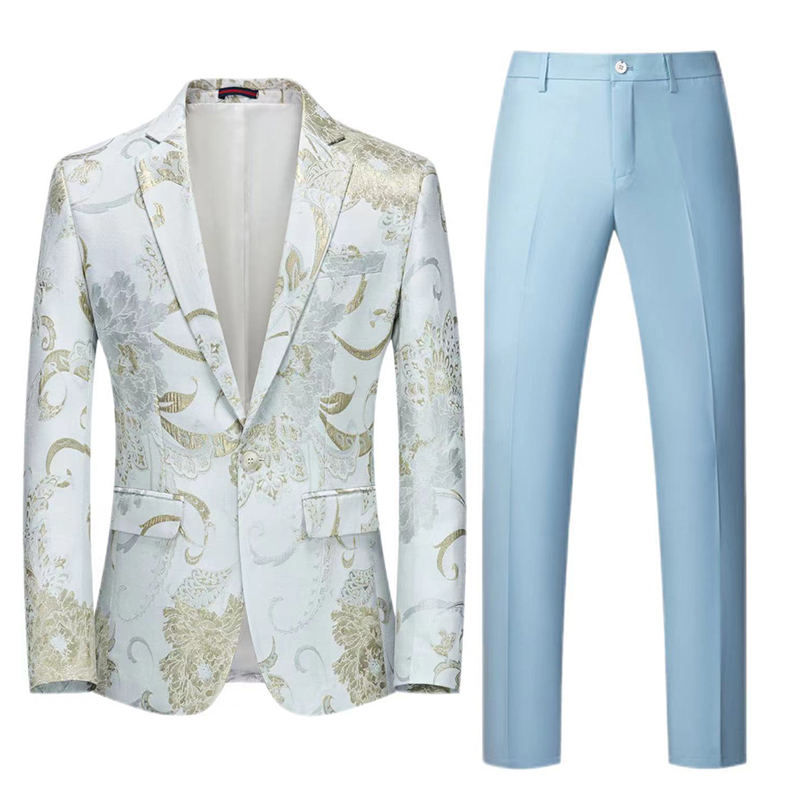 Notch Lapel Single Breasted 2 Piece Men's Prom Suit