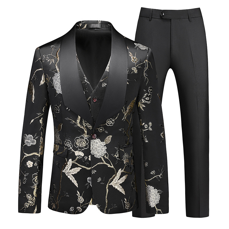 Shawl Lapel Single Breasted 3 Piece Men's Prom Suit 