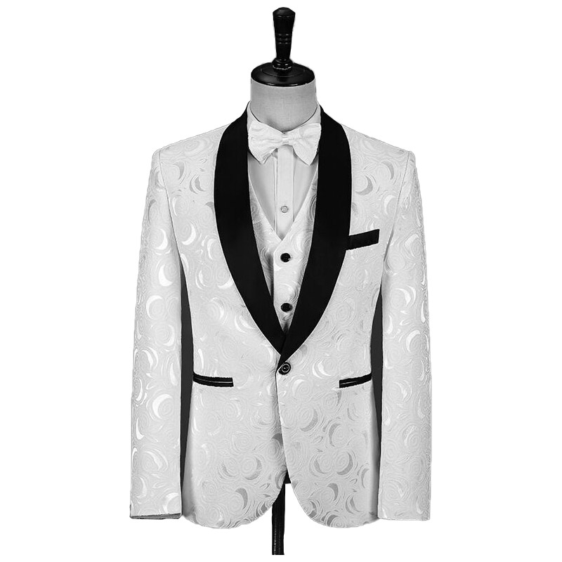 Shawl Lapel 3 Piece Single Breasted Men's Prom Suit