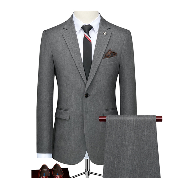 Notch Lapel 2 Piece Single Breasted Men's Wedding Suit