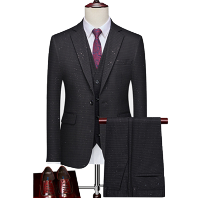Notch Lapel Single Breasted 3 Piece Men's Prom Suit