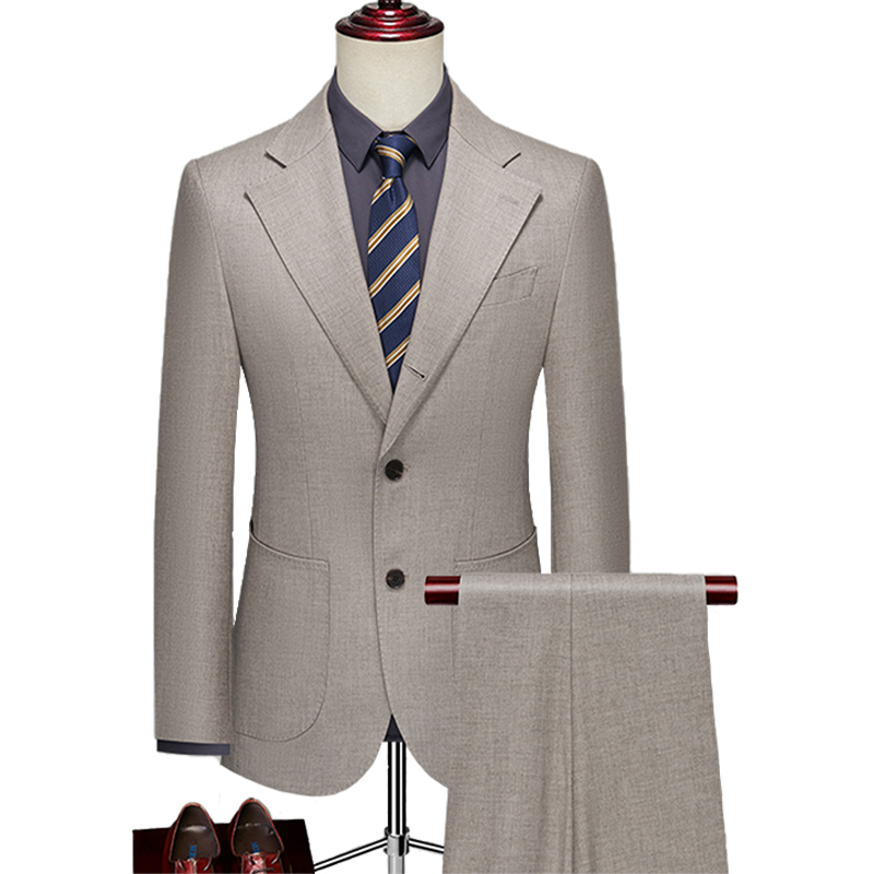 Notch Lapel 2 Piece Single Breasted Men's Wedding Suit