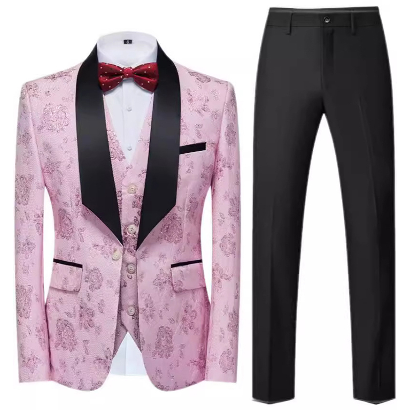 Shawl Lapel 3 Piece Single Breasted Men's Prom Suit