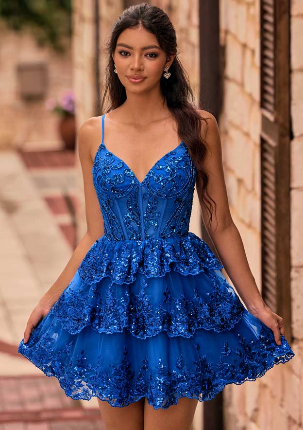 chinese dress ladies Red Strapless Lace Homecoming Dress with Bow – SD1703 – Viniodress main image 1