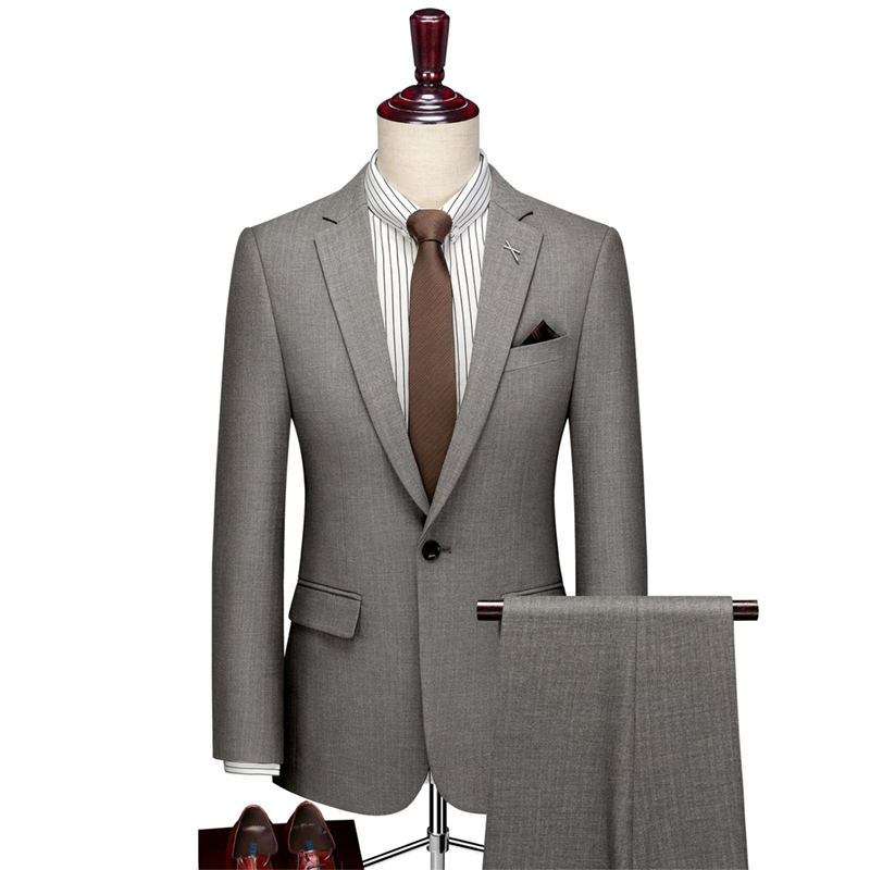 Notch Lapel 2 Piece Single Breasted Men's Wedding Suit 