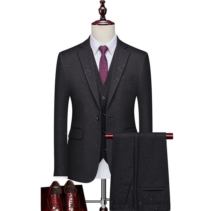 Notch Lapel Single Breasted 3 Piece Men's Prom Suit
