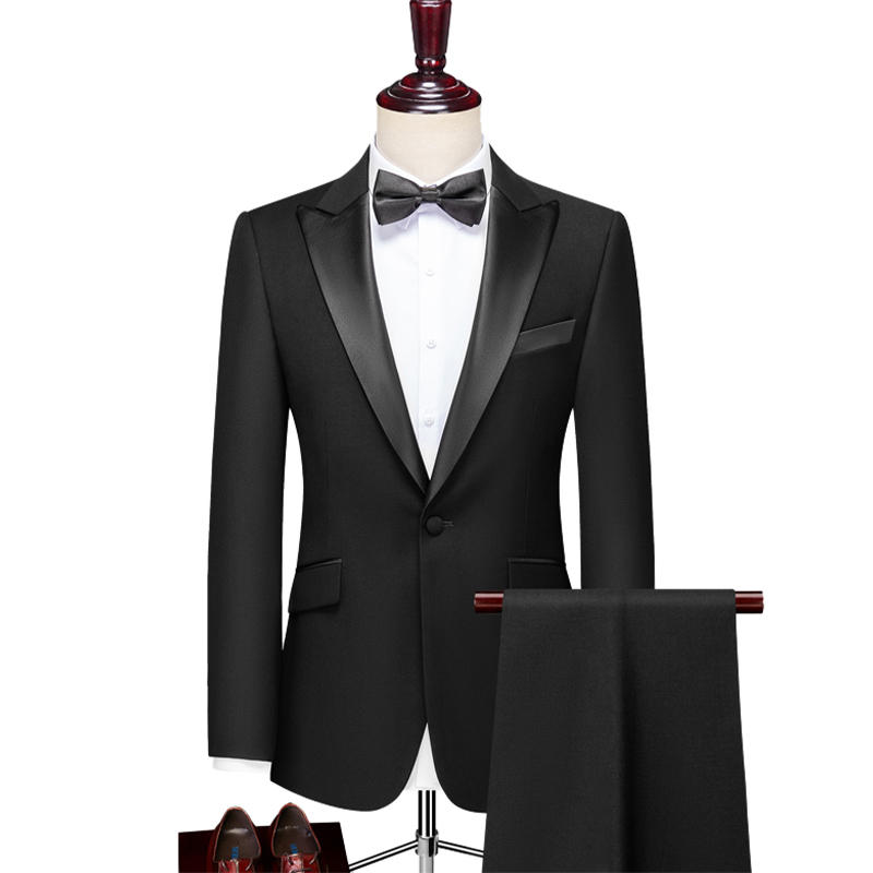 Revers pointu simple boutonnage 2 pièces costume homme pour bal