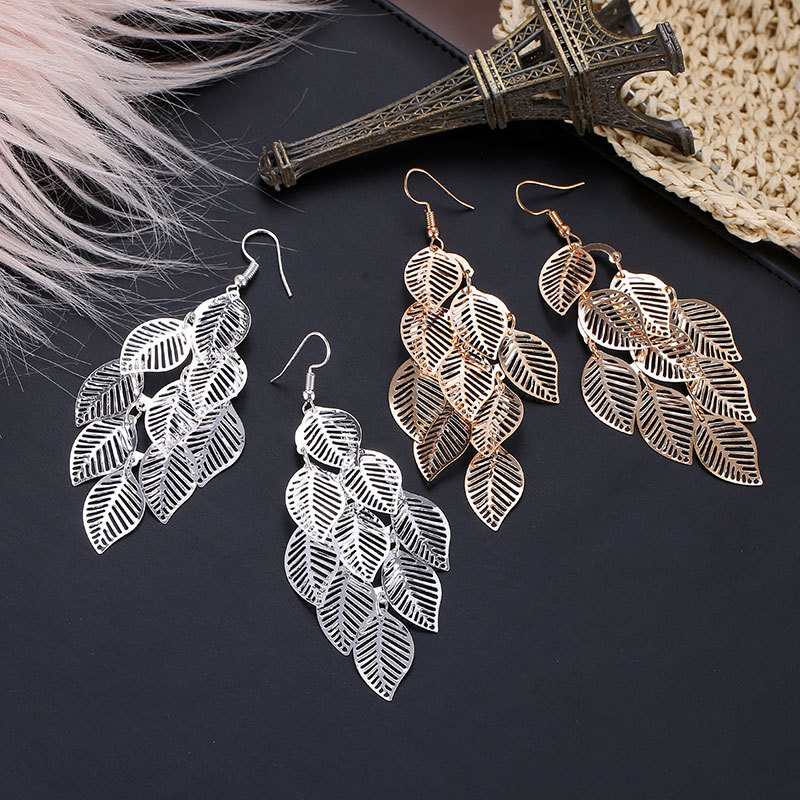 Attractive Unique Girls' Alloy Leaf Earrings